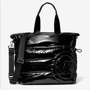 Nwt! Michael Kors Rae Large Quilted Patent Tote Bag